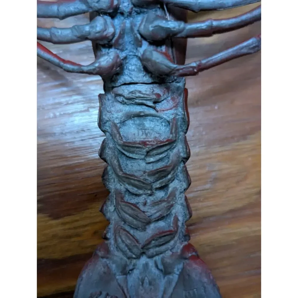 Hudson Pewter Lobster Figurine 621 Red Painted Nautical Desk Paperweight